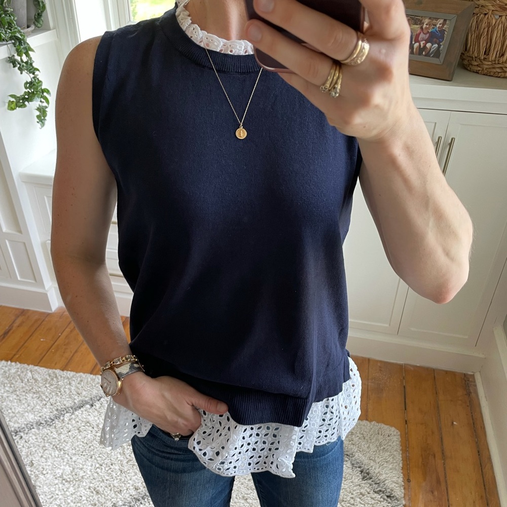 Loft eyelet sweater tank. - Picture 6 of 14